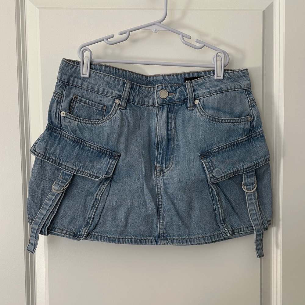 Blank NYC Blue Denim Mini Skirt
